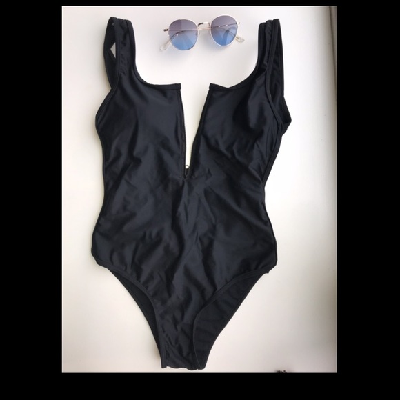 Black one piece open back